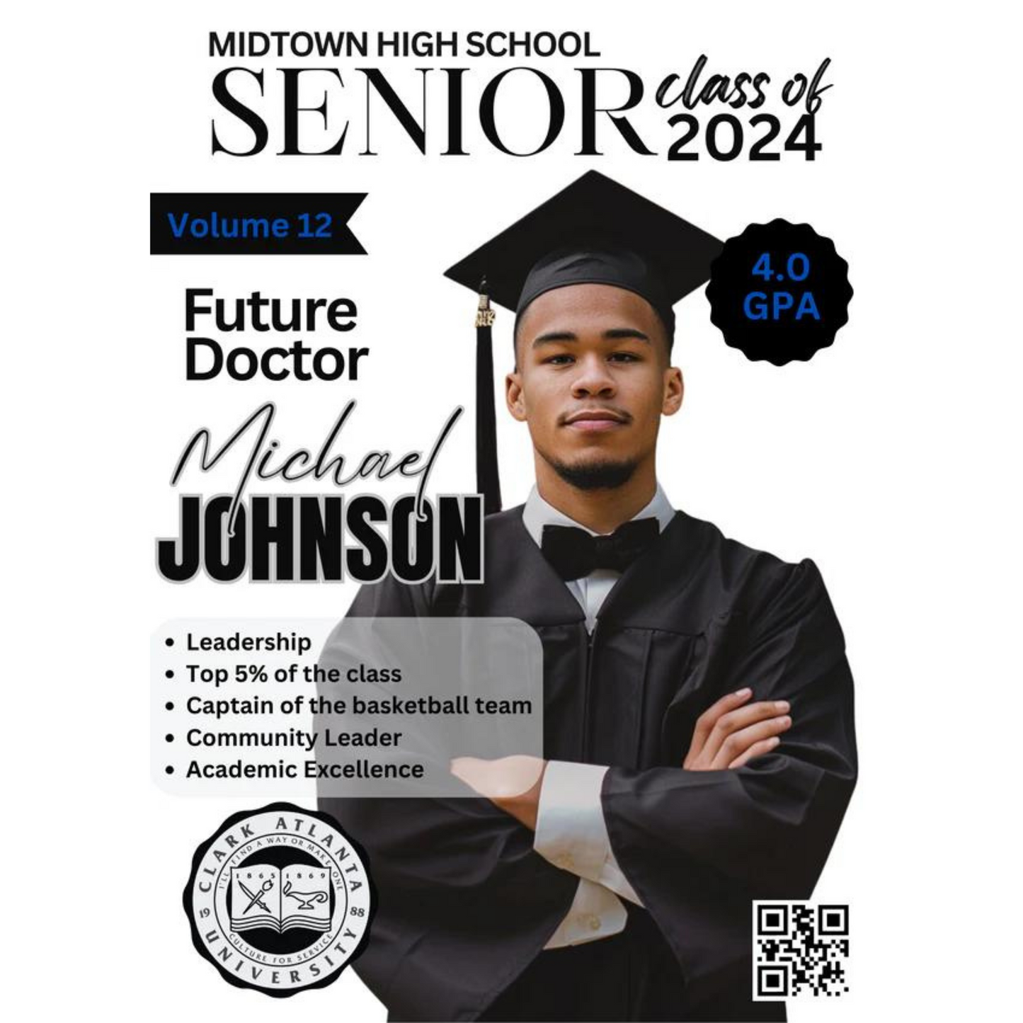 Graduation Editable Magazine Template (Canva)