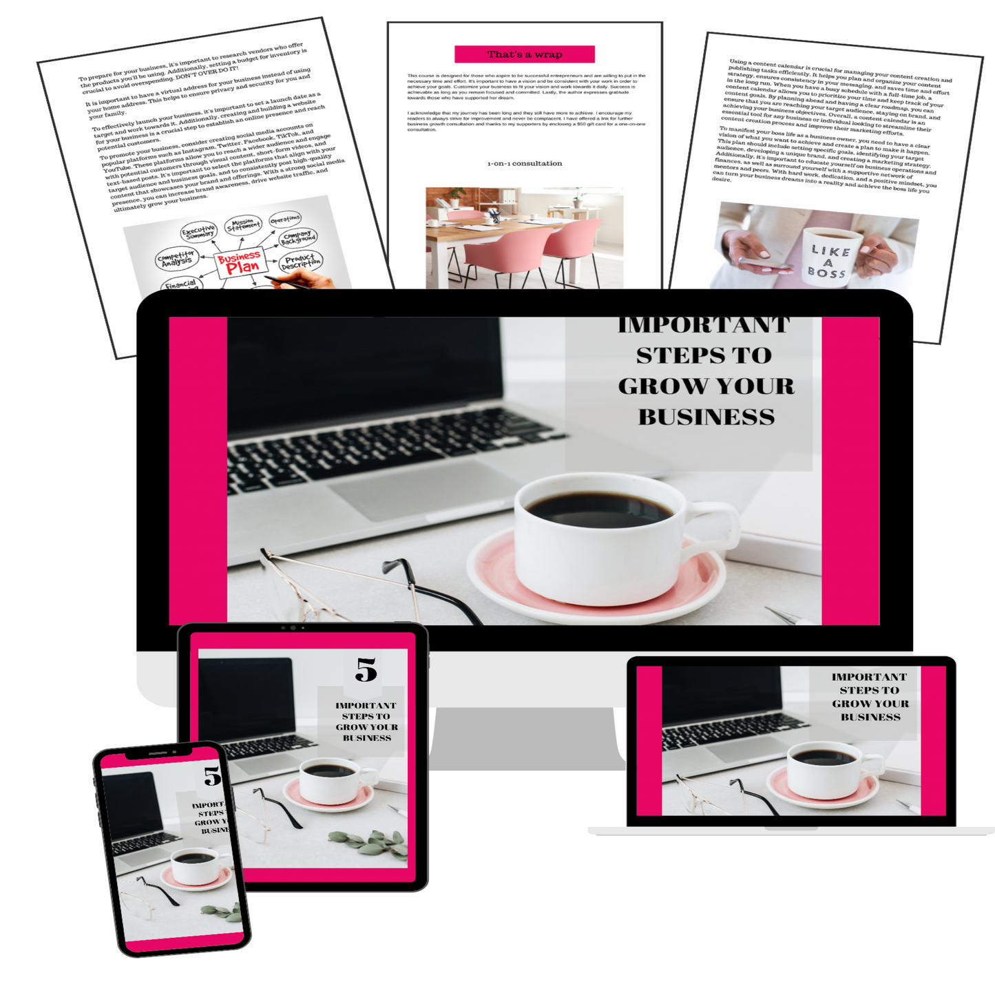 5 Important steps to grow your business E-book (Digital Download)