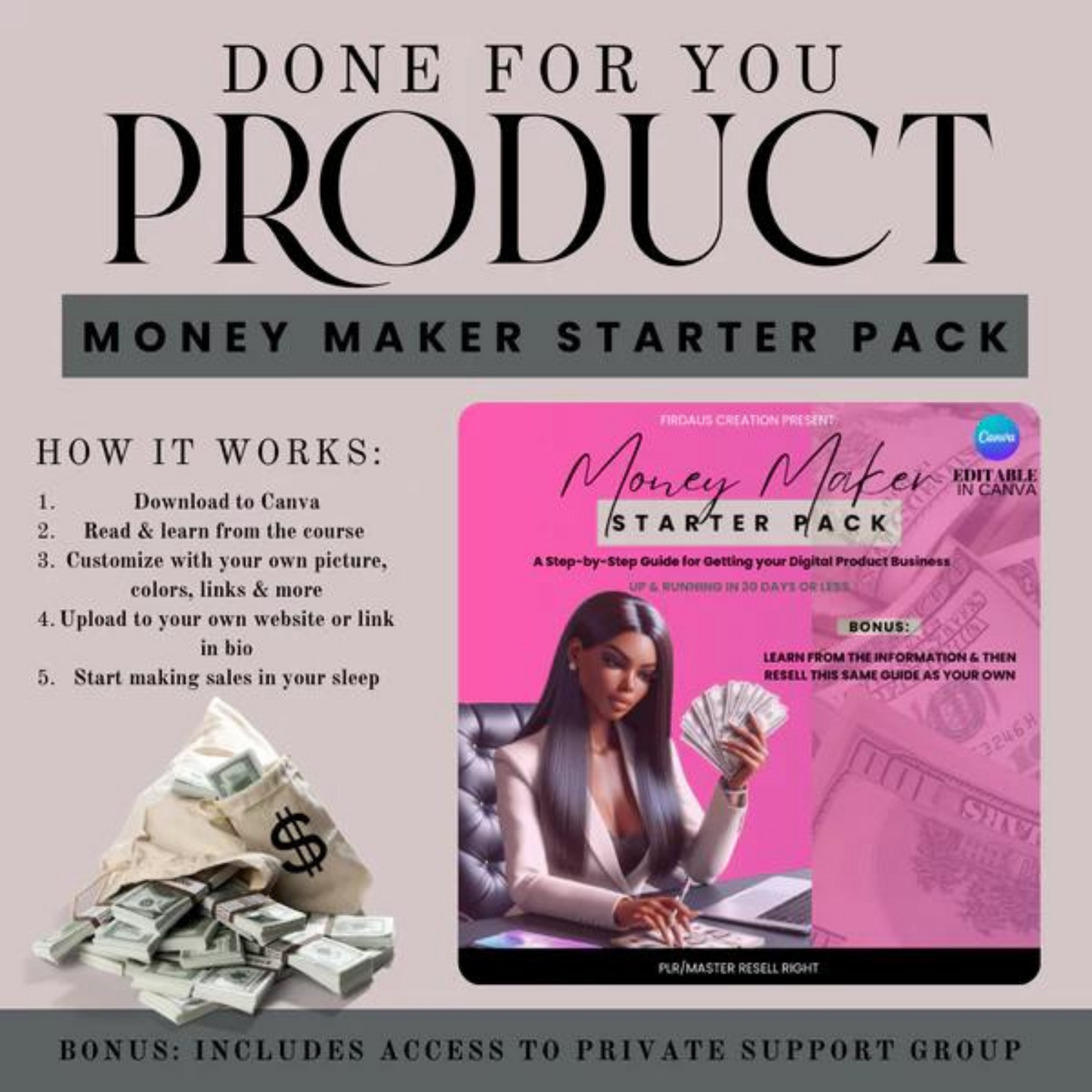 The Money Maker Starter Pack: Already Done for You Product