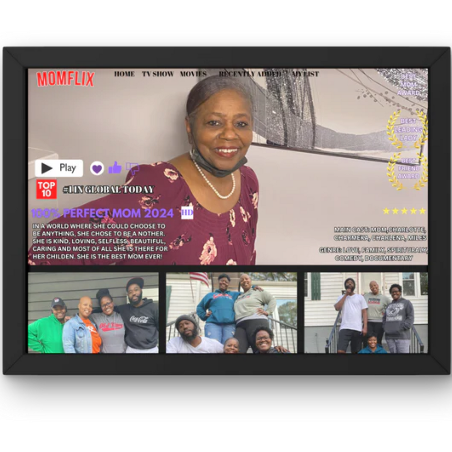 Mother's Day, Mom, Momflix, Editable Movie Poster Bundle Template (Canva)