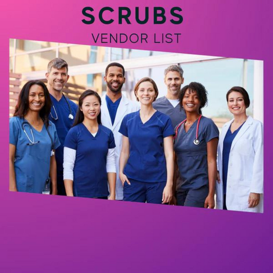 Medical Scrubs Vendor List (Digital Download)