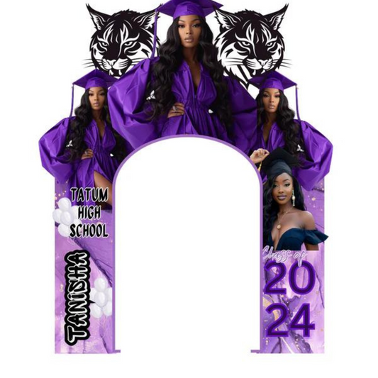 Purple Graduation Editable   Arch Template (Canva)