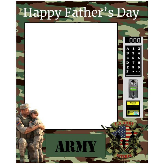Army Father's Day Editable Vending Machine Template & Design (Canva)