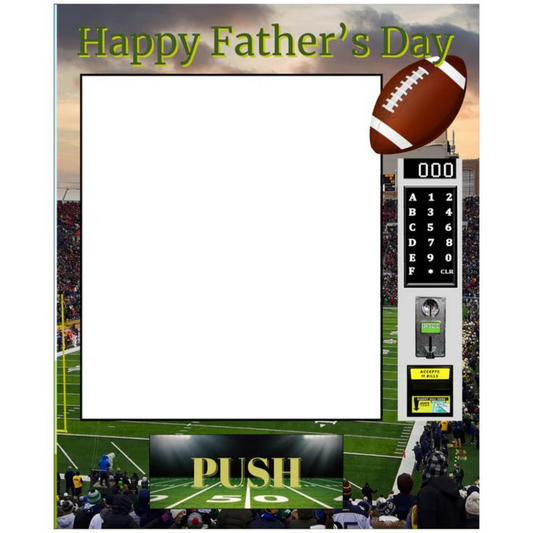 Football Father's Day Editable Vending Machine Template & Design (Canva)