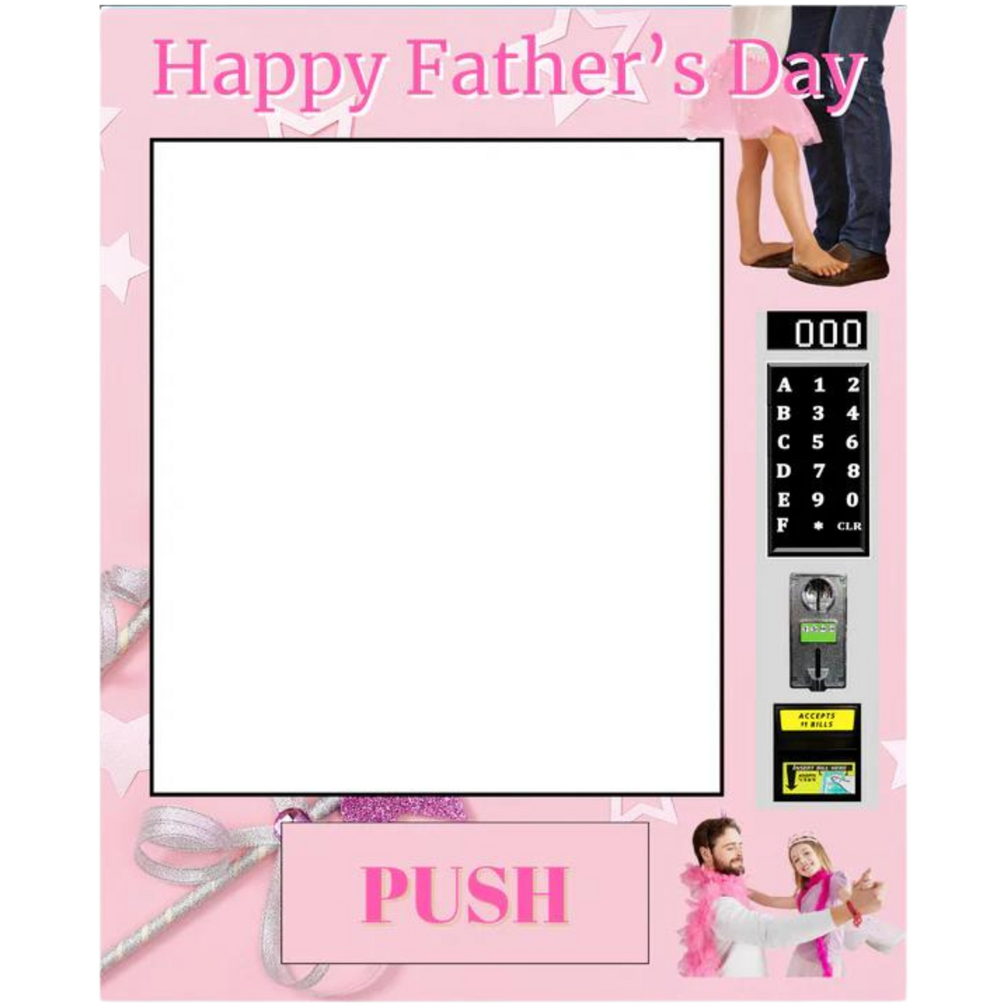 Father's Day Editable Bundle Vending Machine Template & Design (Canva)